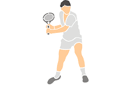 Tennisspelare - mönsterschabloner