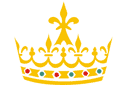 Heraldisk krona - scabloner tillhörigheter/prylar