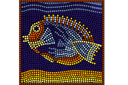 Simmande fisk (mosaik) - kakelmålning schabloner