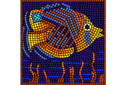 Papegojfisk (mosaik) - kakelmålning schabloner