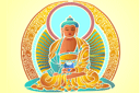 Nepalin Budda - itämaisilla kuvioilla sabloonat Nepalin Budda - itämaisilla kuvioilla sabloonat