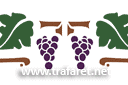 Grape bård 01 - flora bårder med färdiga schabloner