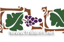 Grape bård 02 - flora bårder med färdiga schabloner