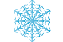 Snowflake XIX - vinterschabloner