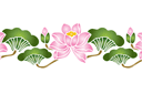Orientaliska liljor - schabloner på österländskt tema 
