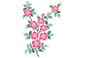 Villaruusun oksa - ruusut sablonit
