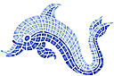 Mozzaichny delfin - marinschabloner