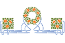 Orange motiv - schabloner i jugendstil Orange motiv - schabloner i jugendstil