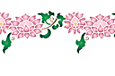 Krysantemum gren B - stenciler olika motiv blommor