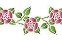 Pyöreä ruusut tapettiboordi 4 - ruusut sablonit