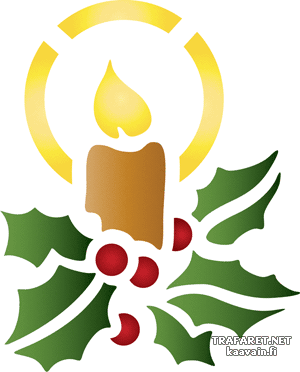 Julljus - schablon för dekoration