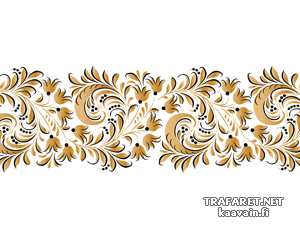 Venäläisen hohloma- boordinauha 14 - koristeluun tarkoitettu sapluuna