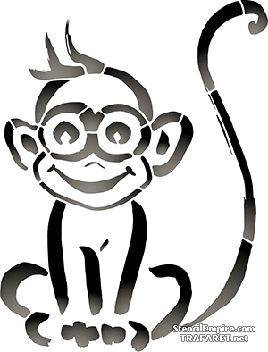 Pieni apina - koristeluun tarkoitettu sapluuna