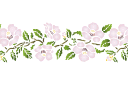 Nyponkvist gren - flora bårder med färdiga schabloner